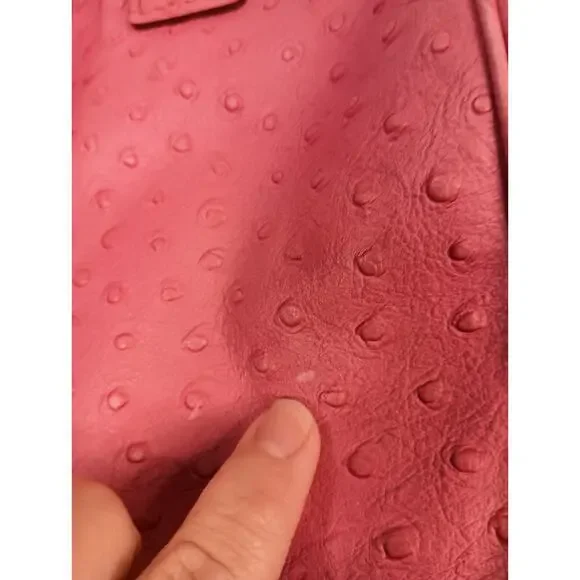 Kate Spade Pink Ostrich-embossed Leather Anisha Bexley Shoulder Bag - Picture 11 of 16